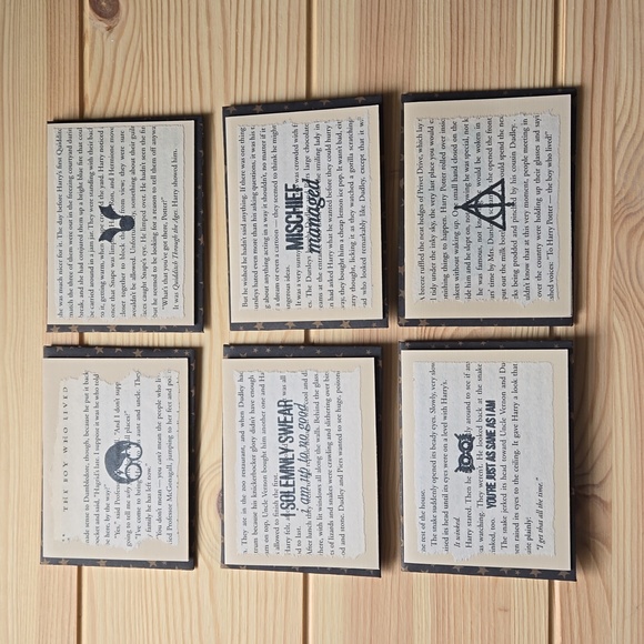 Handmade Mini Harry Potter Inspired Boxed Cards Set - Picture 2 of 16